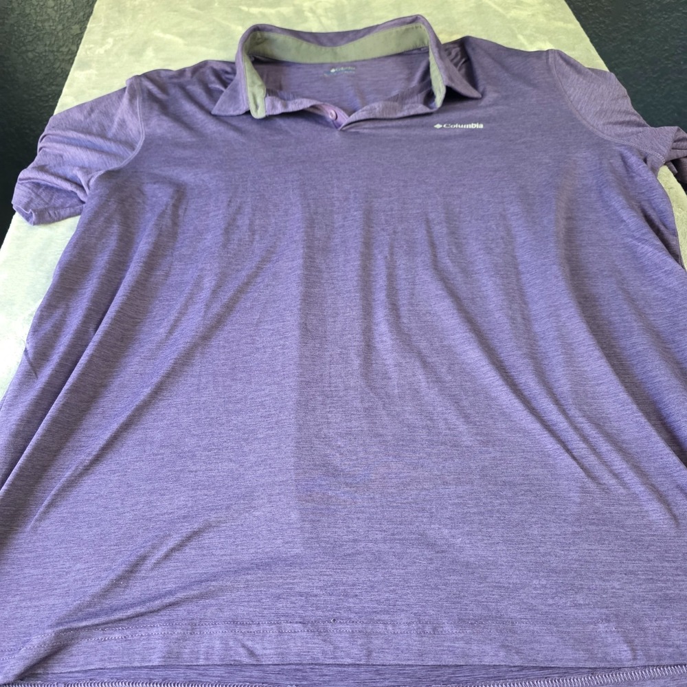 Mens  COLUMBIA Golf Omni-Wick  Polo Shirt Size 2X‎ Purple
